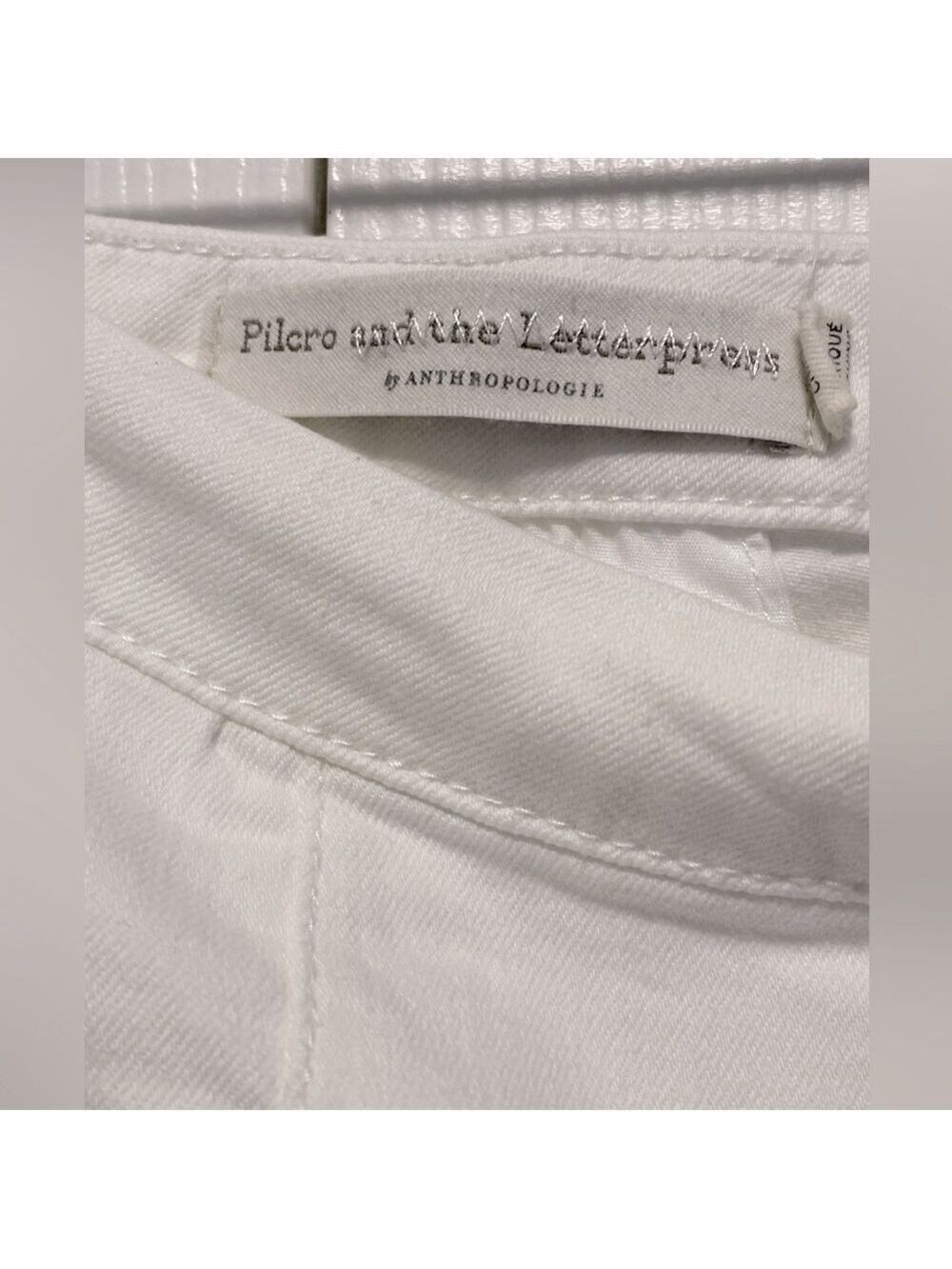 Anthropologie Pilcro and The LetterPress White High-Rise Denim Pants Leggings 27 - Picture 8 of 11